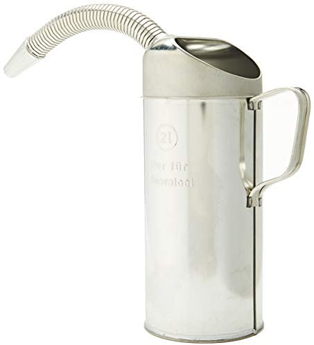 PRESSOL Messbecher Weißblech inklusive Flexauslauf, Inhalt 2 L, 07643, Silber