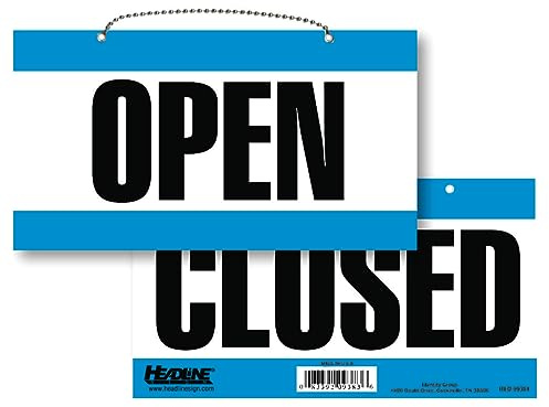 Headline Sign 9384 Panneau double face ouvert/fermé 15,2 x 27,9 cm