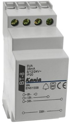 Kanlux - Trasformatore per campanello BT-8 8/12/24V