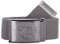 2Stoned Stoffgürtel Canvas Belt Grau, Matte Schnalle Geprägt, 4 cm breit für Damen und Herren