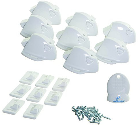Dreambaby Selbstklebendes Magnetisches Schlössern (8 Schlösser und 1 Schlüssel)
