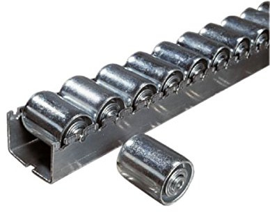 BITO 37-20173 Schwerlast-Rollenleisten mit Stahl-Zylinderrollen, Länge 2400 mm