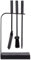 Fire Vida 4 Piece Aston Fire Companion Set, Black Fireside Fireplace