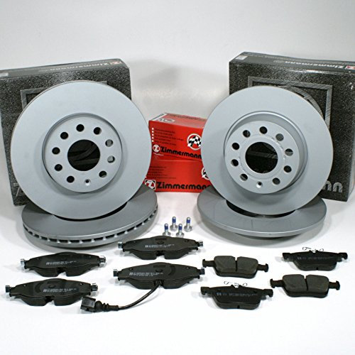 Zimmermann Bremsscheiben 1ZE;1KE Coat Z/Bremsen + Bremsbeläge für vorne + hinten