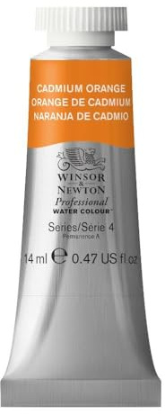 Winsor & Newton Artists' Water Colour Paint 14ml Tube - Cadmium Orange