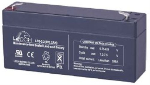 BATTERY, LEAD ACID, AGM, 6V 3.2AH LP6-3.2 By LEOCH & Best Price Square