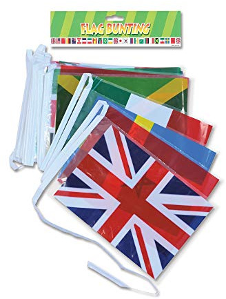 Bristol Novelty PG090 Nation Bunting, Multi-Colour, One Size Halloween