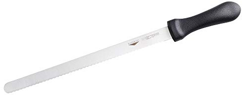 Paderno Coltello per Pasticceria e Torte in Acciaio Ice Hardening, Manico in Polipropilene Nero, Lunghezza Lama 30 cm