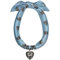 P.S. Schuhmacher Trachtenschmuck Dirndlkette Trachten Schmuck Dirndl Satin-Tuch m. Herz Kette Dirndltuch Trachtenkette Trachtentuch 60x60cm Edelweiß Herzanhänger Dirndlschmuck, Farbe:hellblau