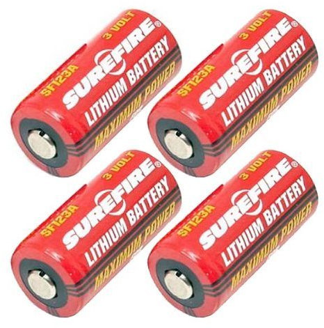 SureFire SF123A 3-Volt Lithium Battery-4-pack by SureFire