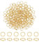 PandaHall 260Pcs Messing Sprung Ringe schließen, Aber ungelötet Golden 10mm Durchmesser Schmuck Machen Findings