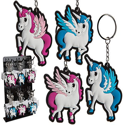 Einhorn Schlüsselanhänger Fantasy Glückbringer mit Metallring