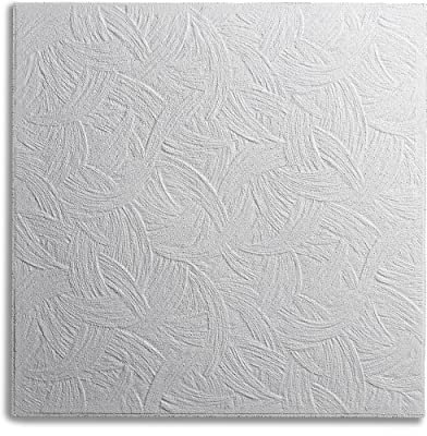 DECOSA Dalle de plafond AP105 (Zagreb) - polystyrène - blanc - effet crépi - 50 x 50 cm - 10 sachets (=20 m2)
