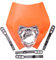 GOOFIT Orange 12V 35W Scheinwerfer Frontscheinwerfer Lichtmaske mit Front Verkleidung Ersatz für Motorrad Dirtbike Pocketbike Motocross Supermoto Supermoto Schwarz dit Pocketbike