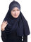 GladThink Womens Muslim Ice Silk Große Größe Hijab Navy