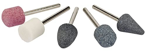 Draper 49294 5-Piece Vitrified Mounted Grinding Point Set, Blue, 1/8-Inch