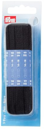 ***** Prym - prym schwarz (0,8 x 150 cm) Flache Schnürsenkel - 1 Stück