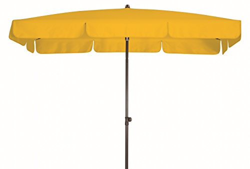 Doppler Absolut wasserdichter Gartenschirm Waterproof 260x150 UV-Schutz 80, Farbe gelb