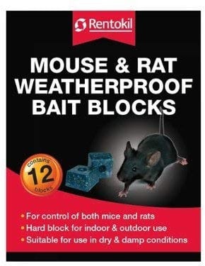Rentokil FH15 Water Proof Mouse and Rat Killer Bait - Packs of 24