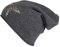 Cashmere Dreams Slouch-Beanie-Mütze mit Kaschmir - Hochwertige Strickmütze für Damen Mädchen - Hat - Pailletten Stern - One Size - Sommer Herbst und Winter Zwillingsherz (ant/silber)