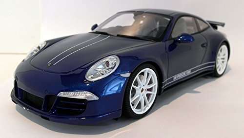 Porsche 911 (991) Carrera 4S, metallic-blau/Weiss, RHD, Modellauto, Fertigmodell, GT Spirit 1:18