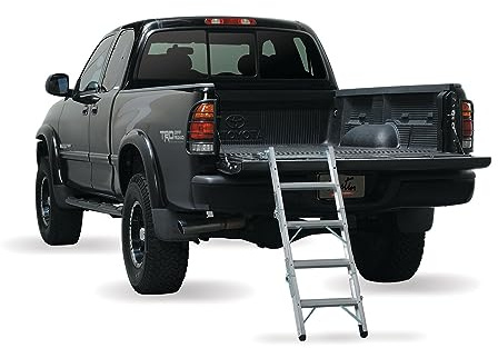 Westin Heckklappenleiter, Truck-Pal, 96,5 cm verlängerte Länge, Aluminium, Natur, verschiedene Anwendungen, je