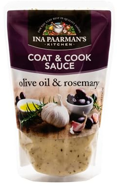 Ina Paarman | Olive Oil & Rosemary Cooking Sauce | 200ml | Award Winning | Natural Ingredients | Pairs with Chicken, Lamb, Roast Veg | Grill, Oven, Fry | Coating | Delicious | Rosemary Cooking Sauce