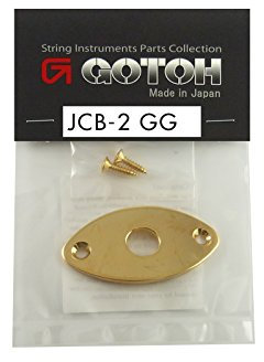 Gotoh JCB-2 Football Shaped Edge Mount Jack Plate - Gold