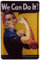WOGEKA ART Retro Blechschild - We can do it - geprägtes Motiv - witziger Spruch als Geschenk-Idee zum Geburtstag Weihnachten zur Dekoration 20x30 cm Vintage-Design aus Metall 38
