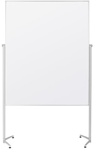 magnetoplan Moderationstafel einteilig Karton mit einklappbaren Standfüßen, inklusiv feststellbare Laufrollen, 120 x 150 cm, weiß