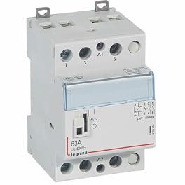 412550 Legrand - Contacteur Jour Nuit Triphasé 3p Bobine 230v - 63a - Contact 3no - 3 Modules