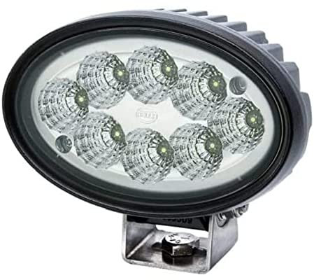 HELLA 1GA 996 761-001 LED-Arbeitsscheinwerfer - Oval 100 Gen. II - 12/24V - 4400lm - Anbau/geschraubt - schwenkbarer Montagebügel - Nahfeldausleuchtung - Stecker: DEUTSCH Stecker