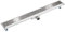 tectake® Edelstahl Duschrinne, Abfluss Dusche, Bodenablauf Dusche, begehbare Dusche, Ablaufrinne, Duschablauf, Duschabfluss Rinne mit Siphon, Sieb und Geruchsstopp - Duschrinne 80cm