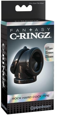 Pipedream Fantasy C-Ringz Rock Hard Cock Pipe, Black, 3,1-3,3 cm