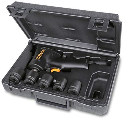 BETA 1927XM/K5 - Assortimento di un avvitatore reversibile compatto e cinque bussole macchina, in valigetta di plastica