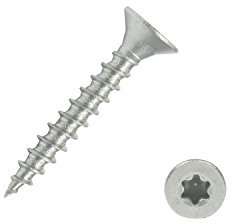 500 Stück Edelstahl-Schrauben 3x20 mm Vollgewinde Torx - Spanplattenschrauben mit Senkkopf - Holzschrauben/Holzbauschrauben - Werkstoff A2 VA V2A - Edelstahlschrauben/Universalschrauben TX10