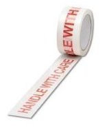 AMBASS TAPE HANDLE WITH CARE WHITE/RED