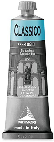 Maimeri CLASSICO 60 ml, Extra feine Künstlerölfarbe, Farbton Türkisblau