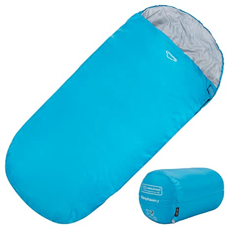 Highlander Breiter Schlafsack Big XL Extra großes Pod-Design, perfekt für Camping, Übernachtungen und Festivals - Leichte Einzeltaschen für Erwachsene Juniors Kids Sleephaven