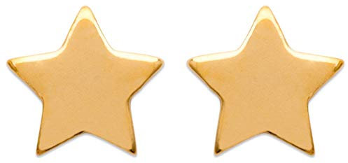 TATA GISELE © Boucles d'Oreilles Plaqué Or - Forme Etoile Pleine - Clou Puce