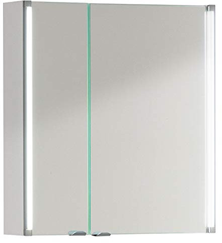 FACKELMANN Spiegelschrank, Holz, Silber, 16,5 x 61 x 67 cm