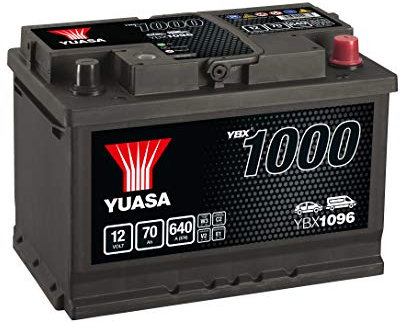Yuasa YBX1096 12V 70Ah 640CCA Sealed Maintenance Free High Performance Car Battery
