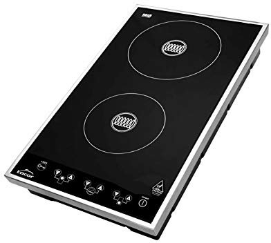 LACOR - 69033 - Placa Induccion Doble 3100w, Negro, 29x51x9 cm