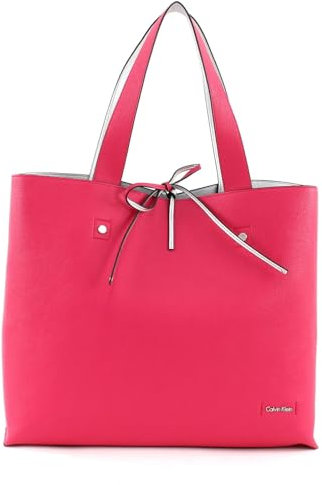 Calvin Klein STEF Reversible Tote, Sac Femme, Rose (Bright Rose), 18x34x29 cm (b x h x t)