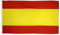 Flaggenfritze - Bandera de España sin escudo + pegatinas, diseño de bandera de España, Hissflagge 90 x 150 cm