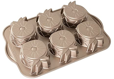 Nordic Ware Pineapple Upside Down Mini Cake Pan, Copper
