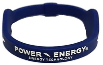 Power Energy Balance Band, Fitness-Armband aus Silikon mit holografischem Motiv, mit natürlichen Mineralien und negativen Ionen angereichert, dunkelblau