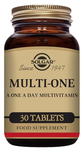 Solgar Multi-One - One-a-Day Multivitamin Tablets - 30 Day Supply - for Energy, Immunity, Mental & Cognitive Health - Includes Vitamin B12, D2 & Pantothenic Acid - Suitable for Vegans