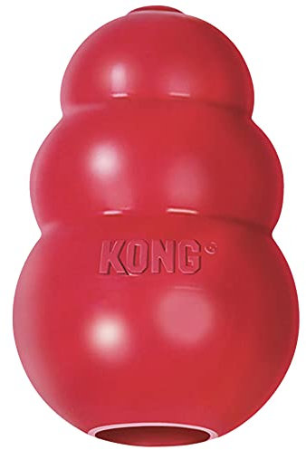 KONG Classic - Füllbares Hundespielzeug - Apportier- und Kauspielzeug für Hunde - Kann Mit Leckerlis Gefüllt Werden - Strapazierfähiges Naturkautschukmaterial - Für Extra-Große Hunde