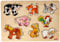 goki 57873 Steckpuzzle Bauernhof VII, 30 x 21 cm – Holzpuzzle mit 8 bunten Bauernhoftieren und großen Greifknöpfen